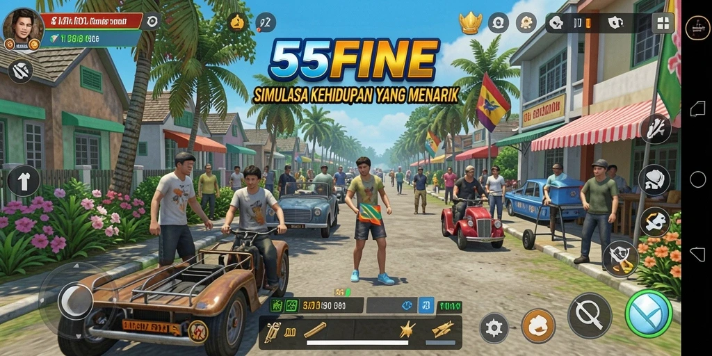Screenshot utama dari gameplay menarik di 55FIVE.