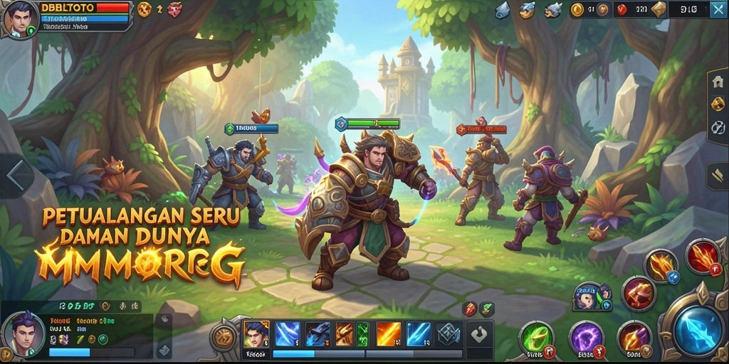 Tangkapan layar DBLTOTO menampilkan aksi seru dalam pertempuran MMORPG.