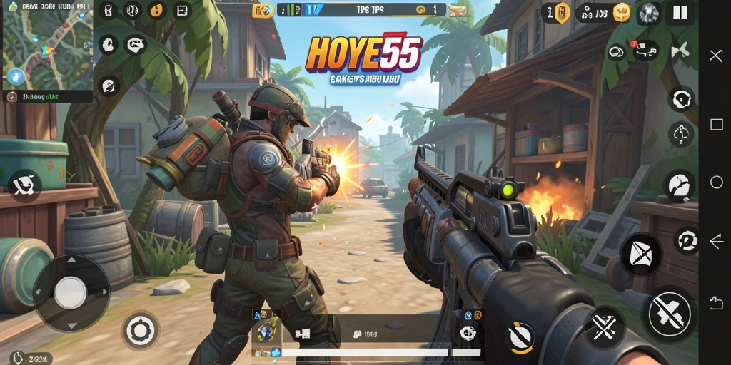 Tampilan gameplay seru dari HOYE55 dengan aksi mendebarkan.