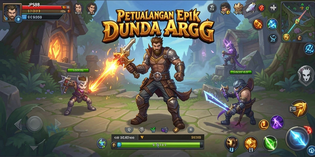 Tampilan menarik gameplay ARPG di dunia fantasi.