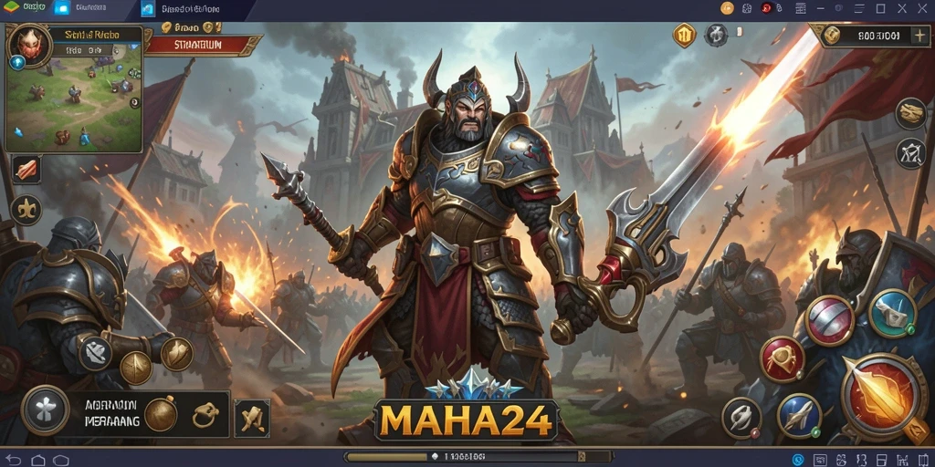 Tampilan gameplay MAHA24 yang menegangkan saat pertempuran berlangsung.