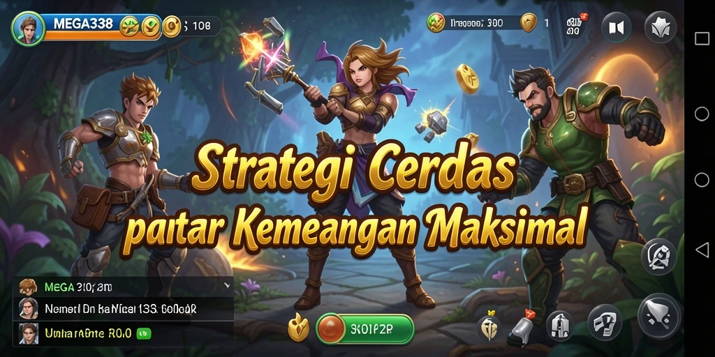 Tangkapan layar utama menunjukkan pertempuran strategis yang seru.