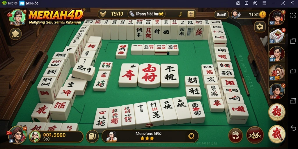 Tampilan gameplay seru dari permainan Mahjong MERIAH4D.