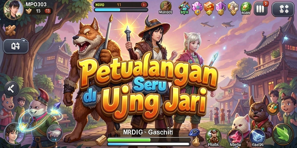 Screenshot utama MPO303 menampilkan pertarungan seru dalam dunia RPG.