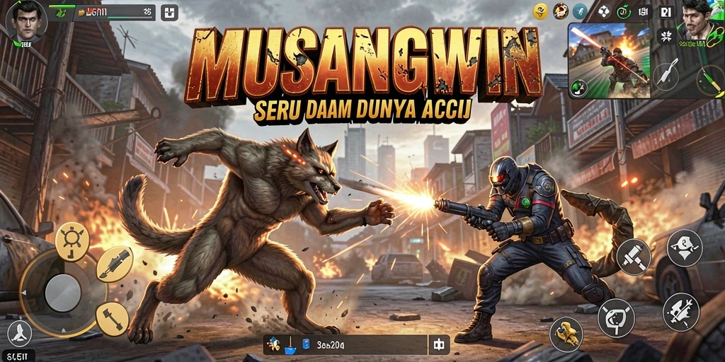 Tampilan gameplay seru dari MUSANGWIN dengan aksi mendebarkan.