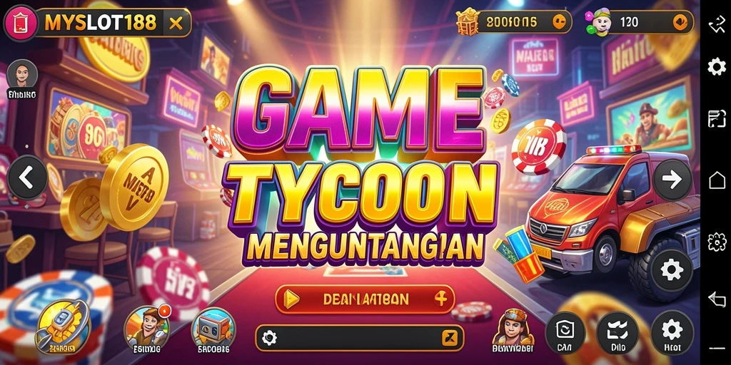 Tampilan gameplay <strong>MYSLOT188</strong> yang menarik dan menantang dalam genre Tycoon.