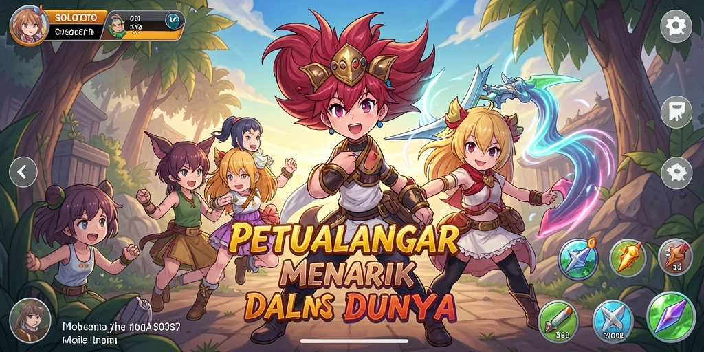 Tampilan gameplay menawan SOLOTOTO dengan karakter Anime.