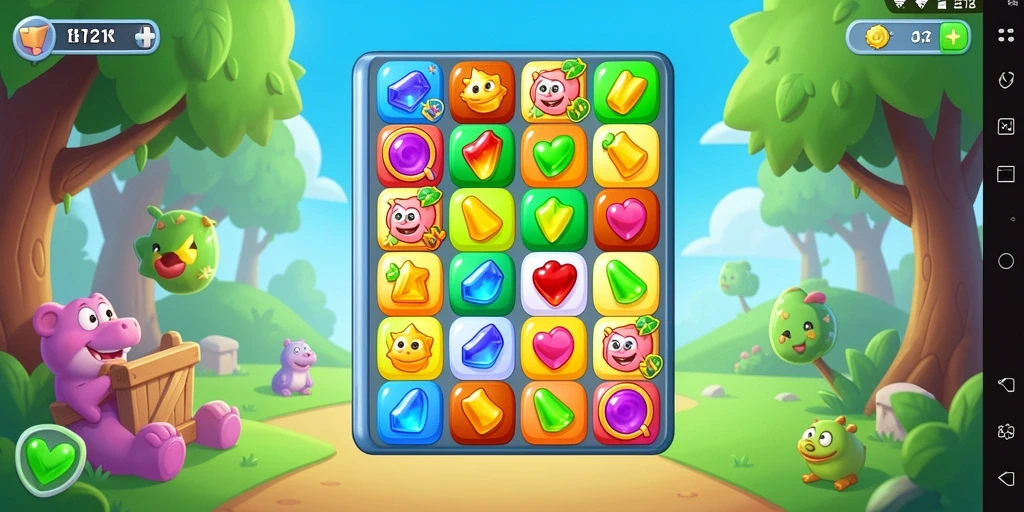 Gameplay SP212 dengan kombinasi warna-warni yang menantang.