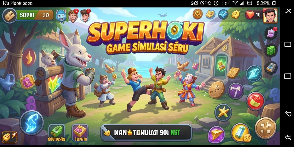 Tampilan gameplay menarik dari SUPERHOKI dengan berbagai tantangan simulasi.
